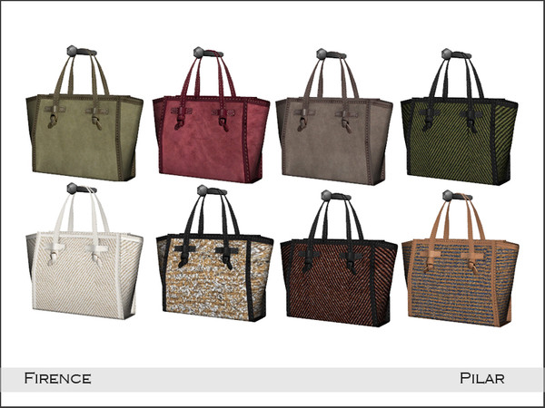 Sims 4 — Pilar Firence DecoWall1 by Pilar — Decorative objects to create a handbag store or decorate closets and dressing