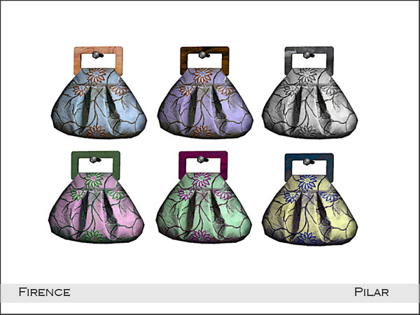 Sims 4 — Pilar Firence DecoWall2 by Pilar — Decorative objects to create a handbag store or decorate closets and dressing