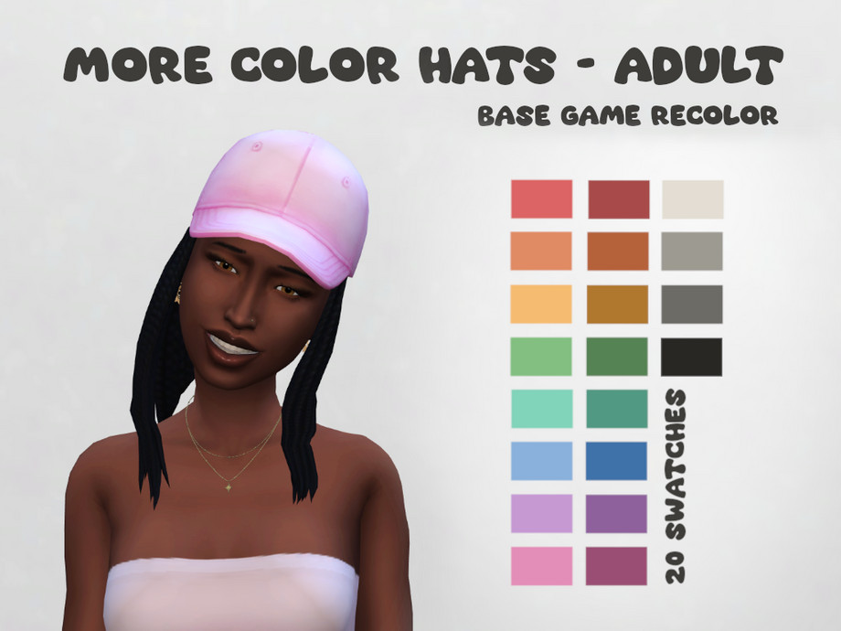 The Sims Resource | More Color Hats ADULTS [Recolor]
