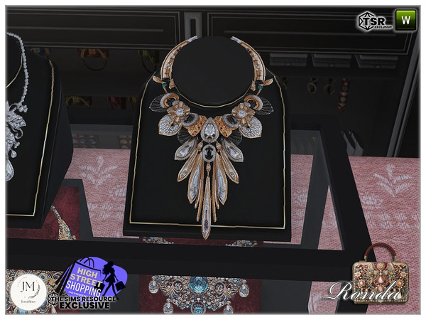 Sims 4 — High street shopping Ronda deco alone necklace by jomsims — High street shopping Ronda set in 3 part