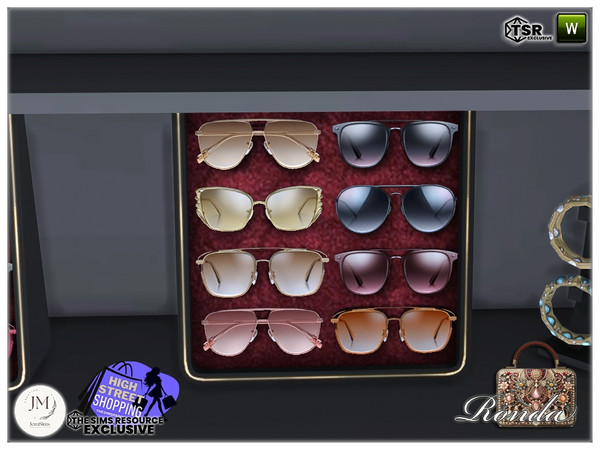 Sims 4 — High street shopping Ronda deco sunglasses1 by jomsims — High street shopping Ronda set in 3 part