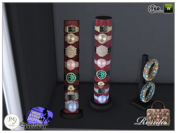 Sims 4 — High street shopping Ronda deco watch1 by jomsims — High street shopping Ronda set in 3 part