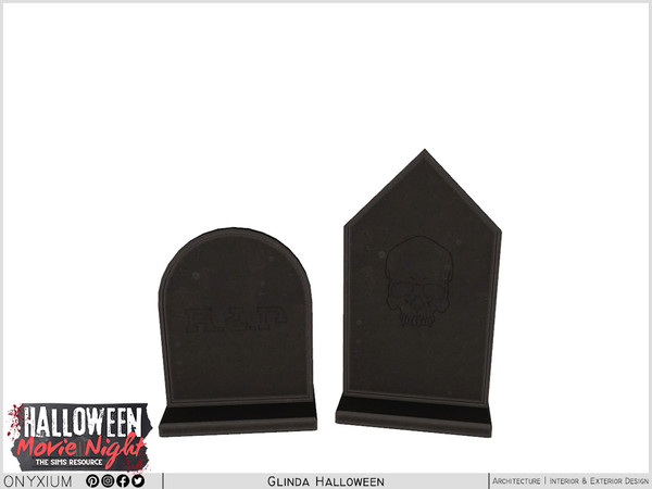 Sims 4 — [Onyxium] Glinda Tombstones by Onyxium — Onyxium@TSR Design Workshop Halloween Collection - Belong To The 2024
