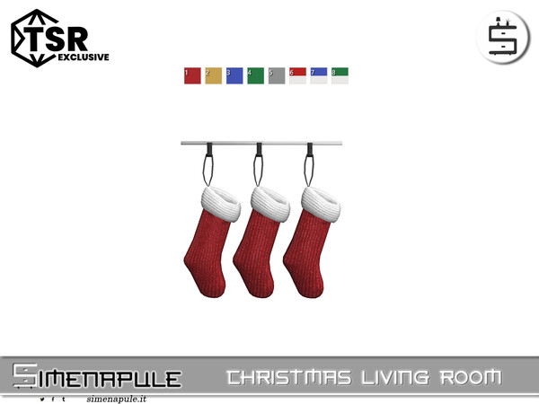 Sims 4 — Christmas Living Room - Christmas Stocking by Simenapule — Christmas Living Room - Deco