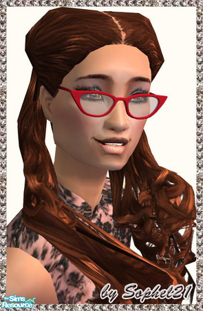 Sims 2 — Cateyes Recolours - 1 by Sophel21 — set of 7 glasses in different style - based on the amazing mesh from