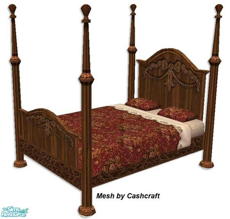 Sims 2 — Noblesse Oblige Bed Frame by dancingaphrodite — Much as a princess ascends the royal throne and becomes queen,