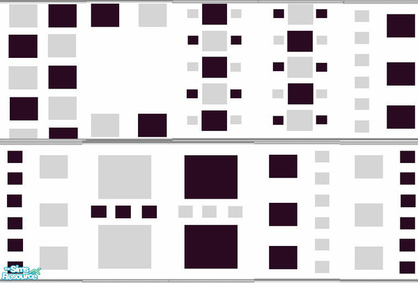 Sims 2 — modern grey-black squares set by skinflin — as name states
