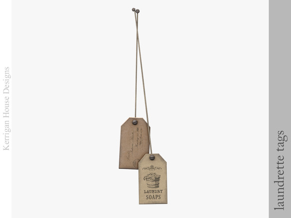 Sims 4 — Laundrette Tags by kerriganhouse — Decor vintage laundry set with seven clutter pieces.