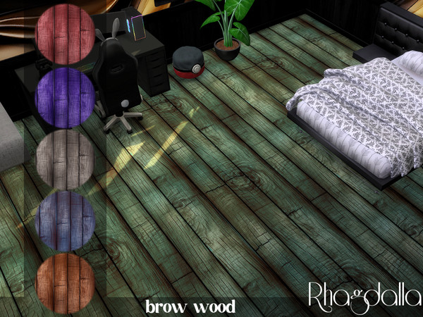 Sims 4 — Brow Wood Floors by Rhagdalla — Brow Wood Floors