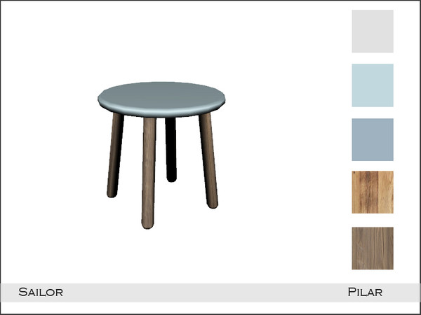 Sims 4 — Pilar Sailor Stool2 by Pilar — Bedroom and games for little sailors