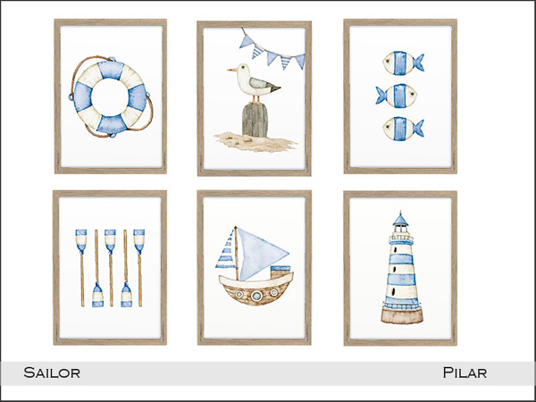 Sims 4 — Pilar Sailor Painting by Pilar — Bedroom and games for little sailors