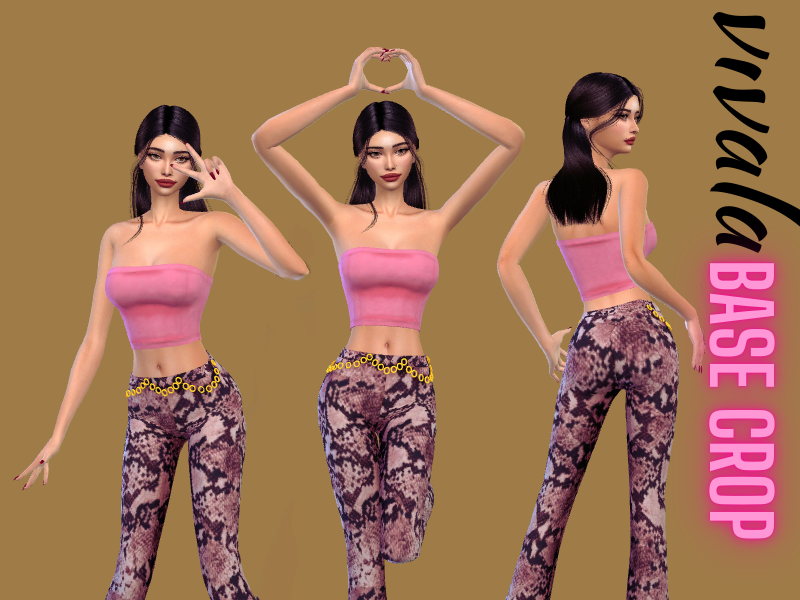 The Sims Resource | VIVALA BASE CROP TOP