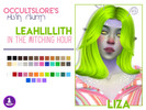 Sims 4 — Liza - LeahLillith Recolor by rachirdsims — Recolored in The Witching Hour palette. 24 shades similar to EA's