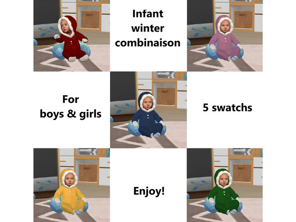 Sims 4 — Infant WINTER COMBI by Mowkuma — Here's a new Infant WINTER COMBI for your Sims 4!