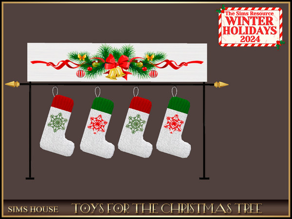 Sims 4 — [Sims House ] STAND WITH SOCKS | TOYS FOR THE CHRISTMAS TREE by Sims_House — TOYS FOR THE CHRISTMAS TREE