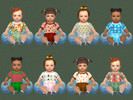 Sims 4 — Christmas Outfit Infant by chicchatter872 — Recolored Outfit in a Christmas Theme