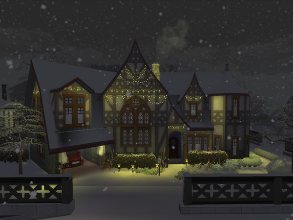 Sims 4 — Timberland Manor by AlexTheHuskarl — Embrace the warmth of the season in this enchanting Tudor-style half-timber