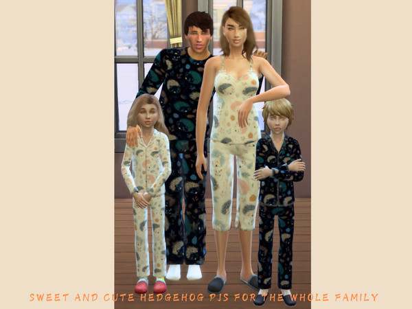 Sims 4 — Mfallpjbottom.package by SimmerClara — Animal Print Pjs for the whole family