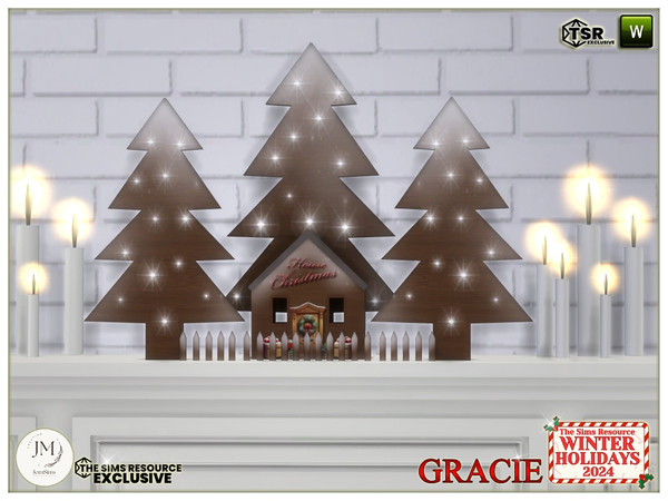Sims 4 — winter holidays 2024 gracie wood deco tree1 by jomsims — For our Winter Holidays 2024 collection, discover the