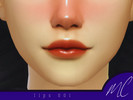 Sims 4 — MC - lips 001 by MerrinCreates — A set of soft, plump lips in a gentle smile. Can be adjusted to be even fuller
