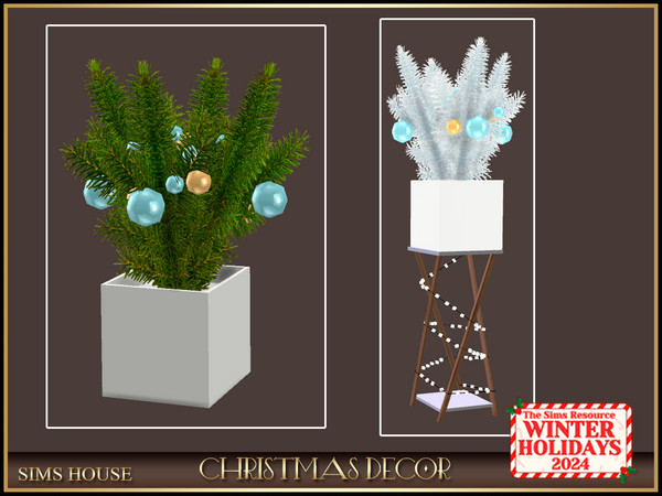 Sims 4 — [Sims House ] SPRUCE BRANCHES IN A VASE  | CHRISTMAS DECOR by Sims_House — CHRISTMAS DECOR
