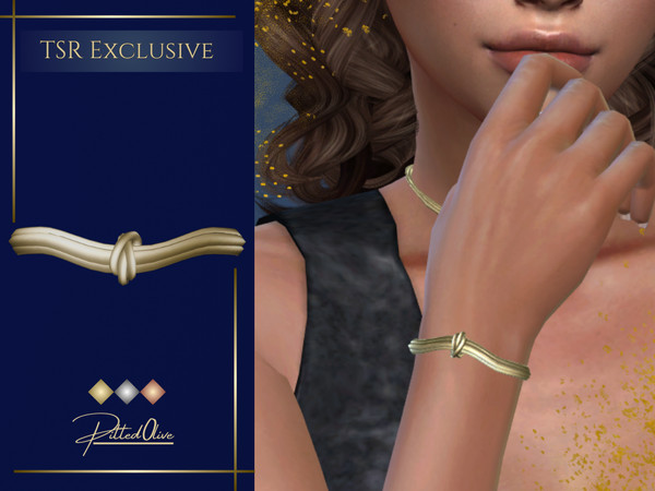 Sims 4 — Shania Bracelet by Pitted0live — Multi chain bracelet with a hoop detail Custom catalog image