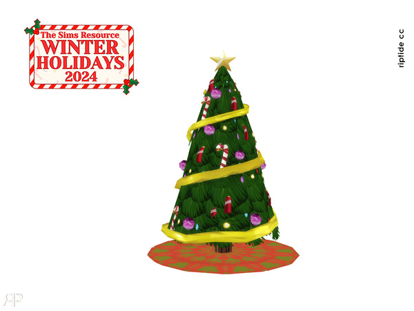 Sims 4 — Riptide CC - Winter Whimsy Collection Christmas Tree by Riptidecc — Transform your space into a festive haven