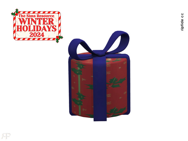 Sims 4 — Riptide CC - Winter Whimsy Collection Round Christmas Gift by Riptidecc — Transform your space into a festive