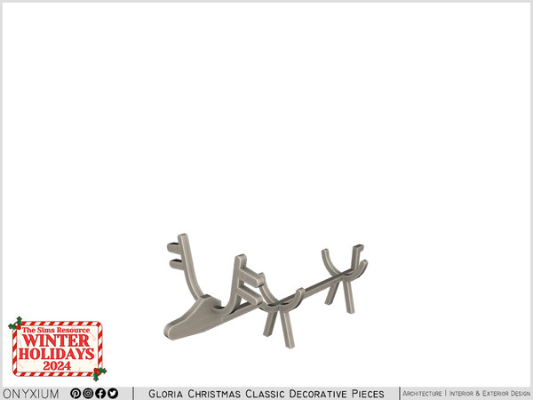 Sims 4 — Gloria Deer Shaped Wine Holder by Onyxium — Onyxium@TSR Design Workshop Christmas Collection - Belong To The