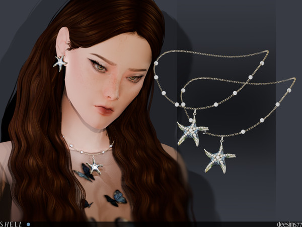 Sims 4 — Shell Necklace - Deesims77 by Deesims77 — - 1 Colour