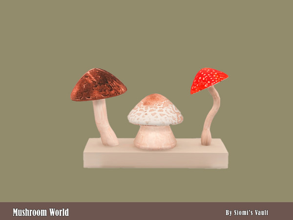 Sims 4 — Mushroom World - Decor by siomisvault — I had a mushroom attack and ended up making this set haha don't judge