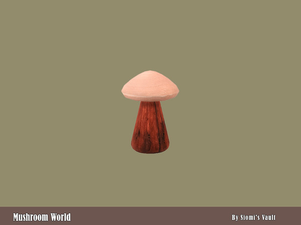 Sims 4 — Mushroom World - Wooden Mushroom by siomisvault — I had a mushroom attack and ended up making this set haha