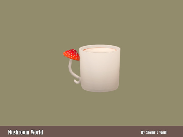 Sims 4 — Mushroom World - Mug by siomisvault — I had a mushroom attack and ended up making this set haha don't judge