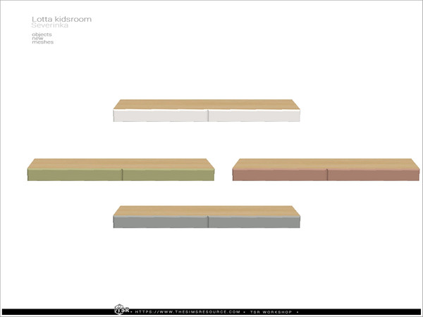 Sims 4 — Lotta kidsroom - desk by Severinka_ — A set of furniture and decor for decorating a children's room in a modern