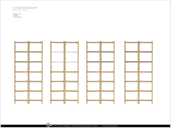Sims 4 — Lotta kidsroom - wall bars decor by Severinka_ — A set of furniture and decor for decorating a children's room