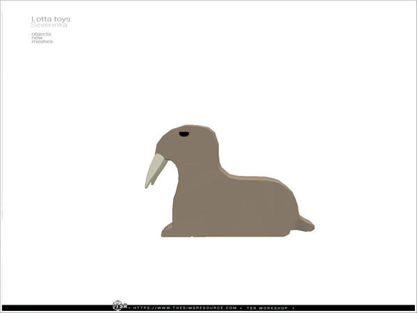 Sims 4 — Lotta toys - Walrus by Severinka_ — A set of functional wooden toys - animals for children, toddlers and