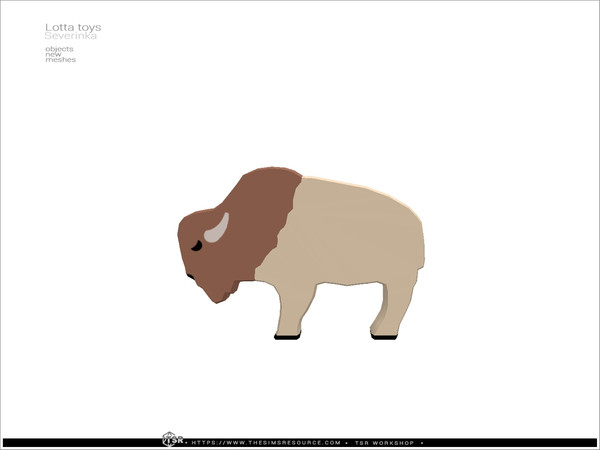 Sims 4 — Lotta toys - Bizon by Severinka_ — A set of functional wooden toys - animals for children, toddlers and infants.
