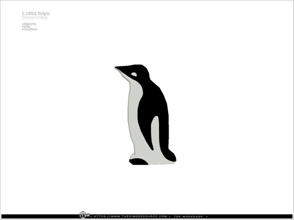 Sims 4 — Lotta toys - Pinguin by Severinka_ — A set of functional wooden toys - animals for children, toddlers and
