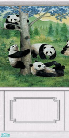 Sims 2 — Panda Scape Wall 1 by gaudium — First panel of two for the panda mural.
