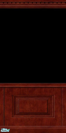 Sims 2 — Dark Panelled Black by Hallenee — Black paint and dark wood panelling.
