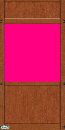 Sims 2 — Magenta and Panels by Hallenee — Magenta paint and mid wood panelling.