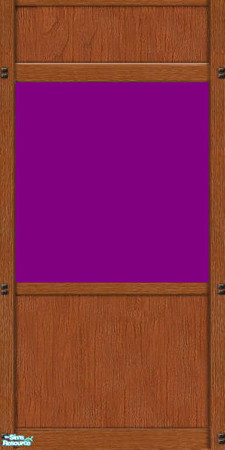 Sims 2 — Aubergine and Panels by Hallenee — Aubergine paint and mid wood panelling.