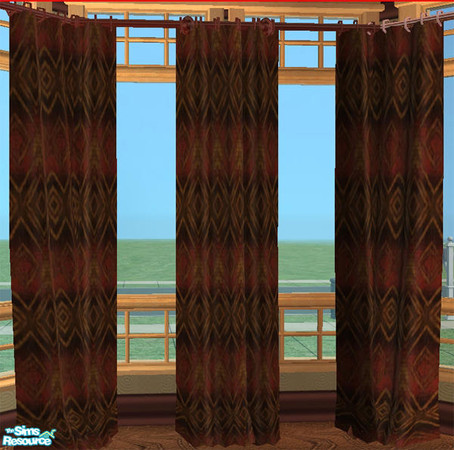 Sims 2 — Prailline Livingroom -Curtains by Cloisonne — 