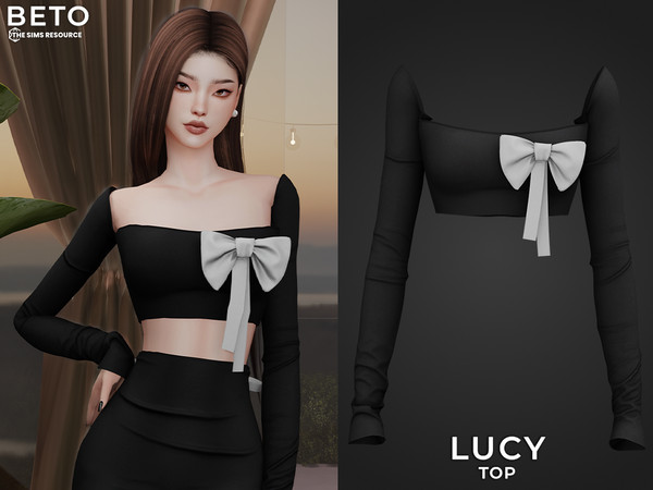 Sims 4 — Lucy (Top) by Beto_ae0 — Casual and cute blouse for women - 04 colors