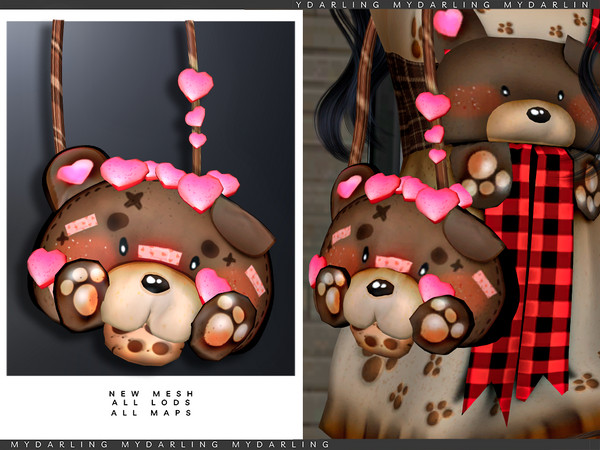 Sims 4 — darling bear tote bag - Child by Mydarling20 — new mesh