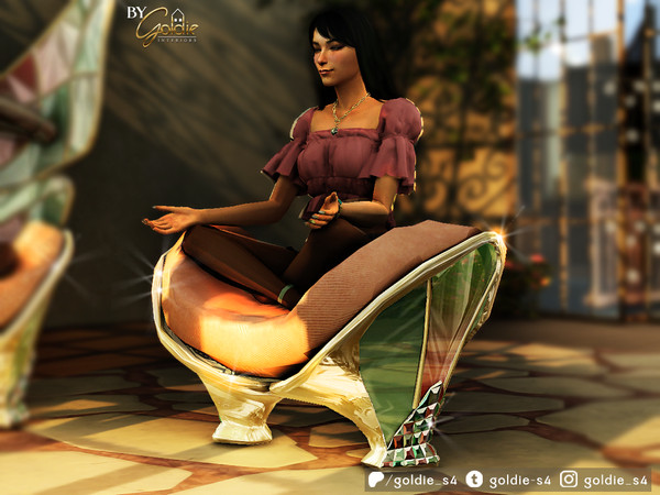 Sims 4 — GOLDIE - Beautifly - Living chair by Goldie_s4 — A set of objects inspired by butterflies, nature and luxury.