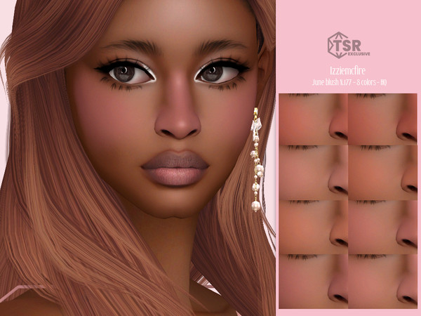 Sims 4 — IMF June Blush N.177 by IzzieMcFire — June Blush N.177 contains 8 colors in hq texture.