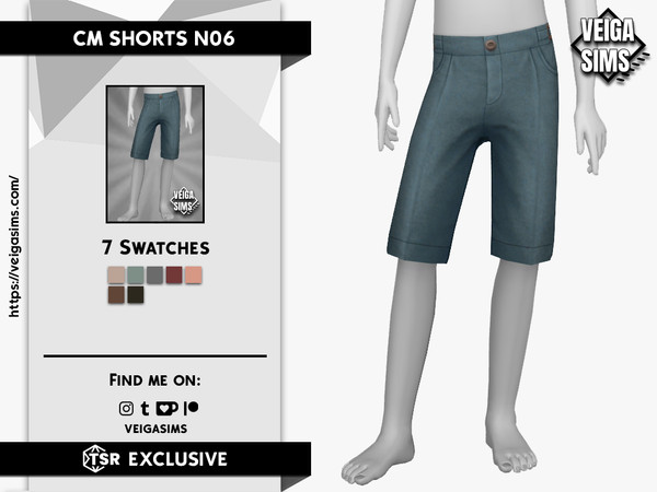 Sims 4 — CM SHORTS N07 by David_Mtv2 — New mesh;