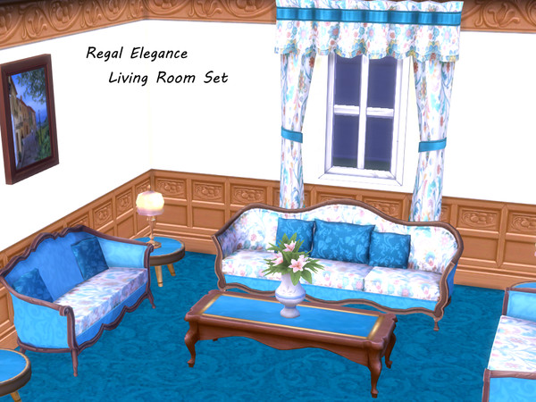 Sims 4 — Regal Elegance Sofa by ayshala2 — Part of the Regal Elegance Living Room Set