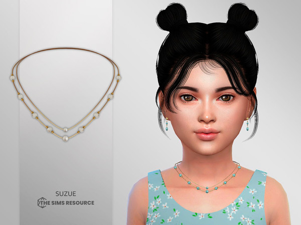 Sims 4 — Mary Necklace Child by Suzue — New Mesh (Suzue)